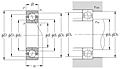 Single Angular Contact Ball Bearings - Ultage Type - Dimensions