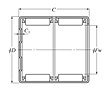 Drawn Cup Needle Roller Bearing - Double Row BK Type - Dimensions