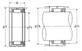 Machined-Ring Needle Roller Bearing w/o Inner Ring - RNA Series, Single Sealed - Dimensions