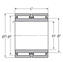 Double Row Machined-Ring Needle Roller Bearings - Separable Type w/ Inner Ring - Dimensions