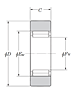 Roller Follower Yoke Type Track Roller Bearing w/o Inner Ring - Cylindrical O.D. - Dimensions