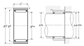 Machined-Ring Needle Roller Bearings - Separable Type w/o Inner Ring - Dimensions