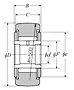 Roller Follower Yoke Type Track Roller Bearing w/ Inner Ring, Double Sealed, NATV Type, Spherical O.D. - Dimensions