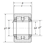 Roller Follower Yoke Type Track Roller Bearing w/ Inner Ring, NUTW Type, Cylindrical O.D. - Dimensions