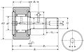 Cam Follower Stud Type Track Roller Bearing - Cylindrical O.D., KR..LLH Type - Dimensions