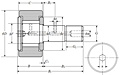 Cam Follower Stud Type Track Roller Bearing - Cylindrical O.D., CRV..H Type - Dimensions