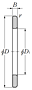 Outer Ring for Thrust Roller Bearings - Dimensions