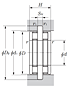 Double Row Thrust Roller Bearing - Type ARB - Dimensions