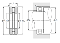 Thrust Cylindrical Roller Bearing - Type 893 - Dimensions