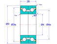 Duplex Pair Ball Screw Support Bearings with Non-Contact Seals in Back-to-Back Arrangement (DB-2NK)