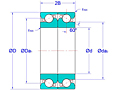 Duplex Pair Ball Screw Support Bearings in Face-to-Face Arrangement (DF)