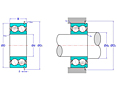 Double Row Angular Contact Ball Bearings with Snap Ring (NR)