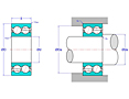 Double Row Angular Contact Ball Bearings - Open