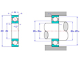 Single Row Angular Contact Ball Bearings - Open