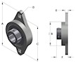 Ball Bearing, Die-Cast Housing, Rigid Type (2 Bolt) F2DC-BL - Series