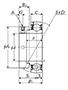 Bearing Insert w Eccentric Locking Collar, Narrow Inner Ring - Spherical O.D. - Dimensions