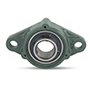 Two Bolt Rhombus Flanged Unit, Cast Housing, Set Screw, Cast Dust Cover, Closed End, UCFL Type - 4