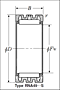 Clearance-Adjustable Needle Roller Bearings w/o Inner Ring - Dimensions 