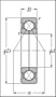 Four Point Ball Bearings - Dimensions 