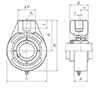 Hanger Unit, Cast Housing, Set Screw, UCHB Type - Dimensions