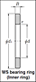 Inner Rings for Thrust Roller Bearings - Dimensions 