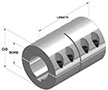 Metric Two-Piece Industry Standard Clamping Coupling with Keyway