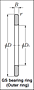 Outer Rings for Thrust Roller Bearings - Dimensions 