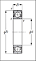 Sealed Angular Contact Ball Bearings - Dimensions 