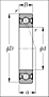Sealed High-Speed Angular Contact Ball Bearings - BNS Ultage Type - Dimensions 