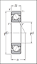 Single Angular Contact Ball Bearings - Dimensions 