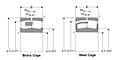 Spherical Roller Bearings w/ Standard Bore - Dimensions 