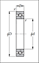 Super High-Speed Angular Contact Bearings - HSF Type - Dimensions 