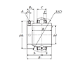 Ultra Class Bearing Insert w/ Eccentric Locking Collar, Wide Inner Ring - Spherical O.D. - Dimensions