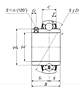 Ultra Class Bearing Insert w/ Set Screw, Wide Inner Ring - Spherical O.D. - Dimensions